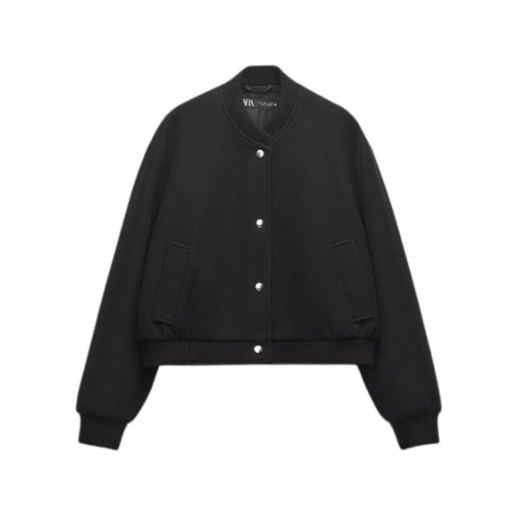 Zara Jackets & Blazers - Black Bomber Jacket
